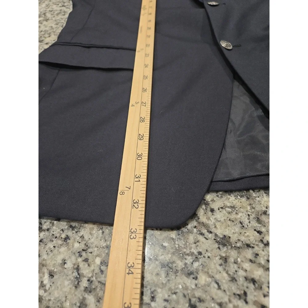 Michael Michael Kors Macy's Men Store Navy Blazer Jacket 42L 70% Wool Preppy